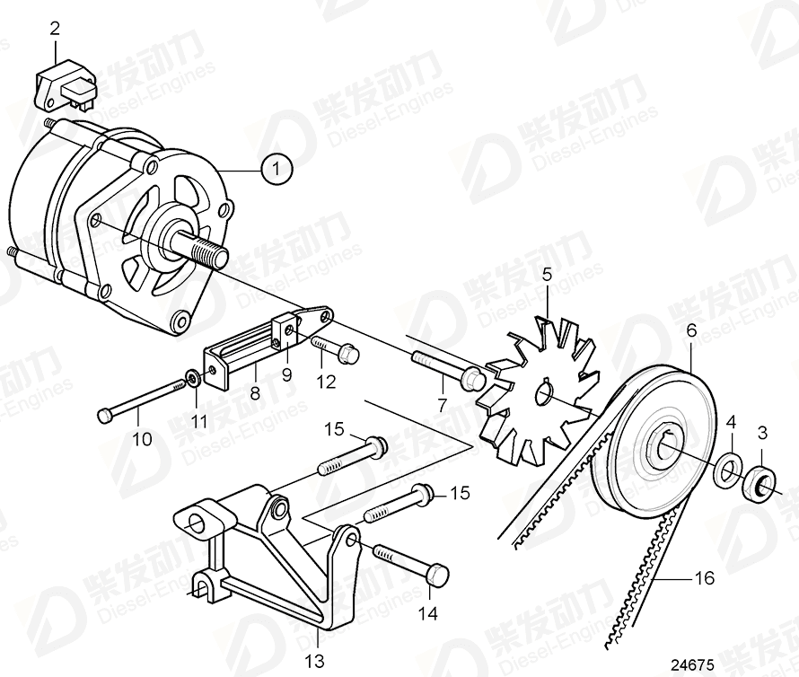 VOLVO Generator 22707961 Drawing